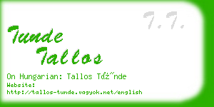 tunde tallos business card